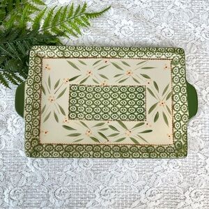 Temp-tations OvenWare Ceramic Baking Tray Old World 9.5” X 15.5”